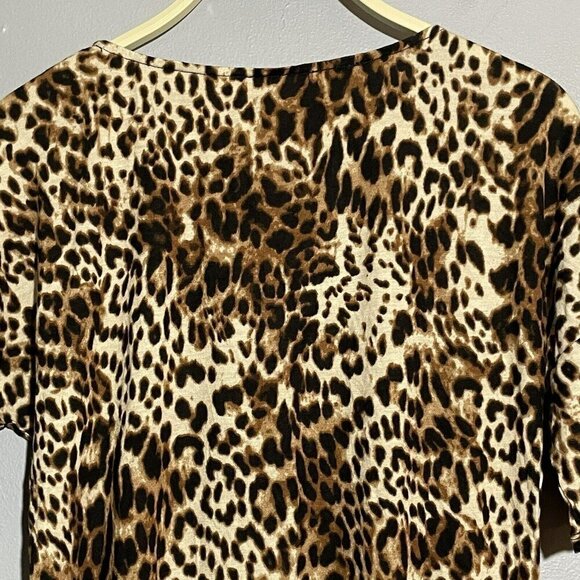 Philosophy Blouse Women XS Leopard Cheetah Snake Skin Gothic Goth Animal Brown - Picture 11 of 12